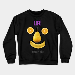 Happy Fruit Salad Face Crewneck Sweatshirt